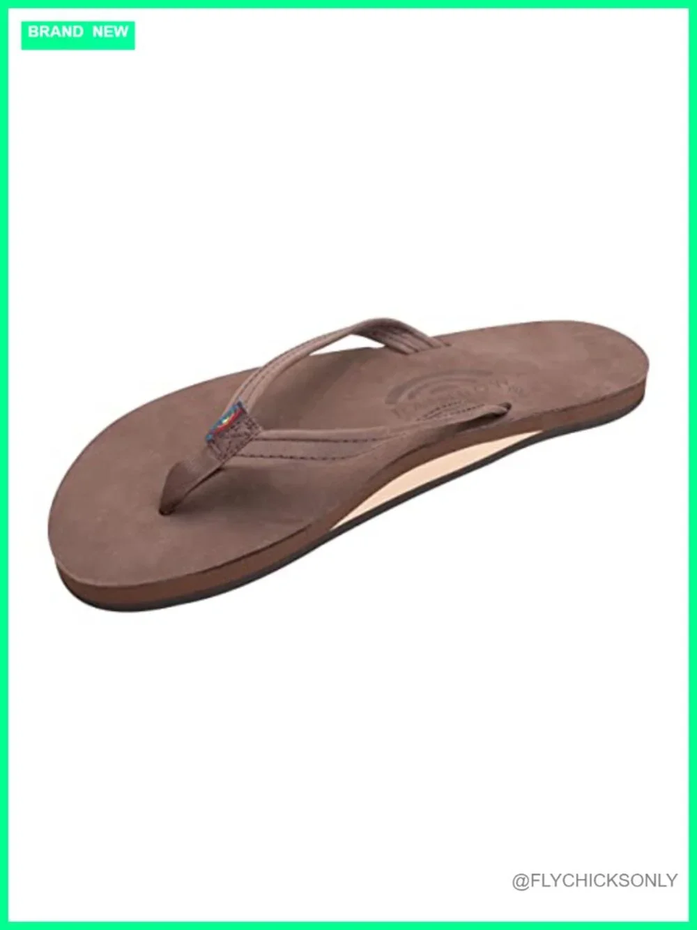 Women's Single Layer Leather Sandal Narrow Strap Flip Flop